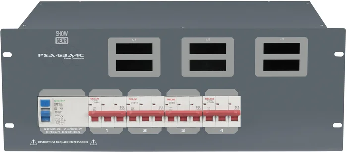 SHOWGEAR PSA-63A4C 4x MCB – CEE-Ausgang