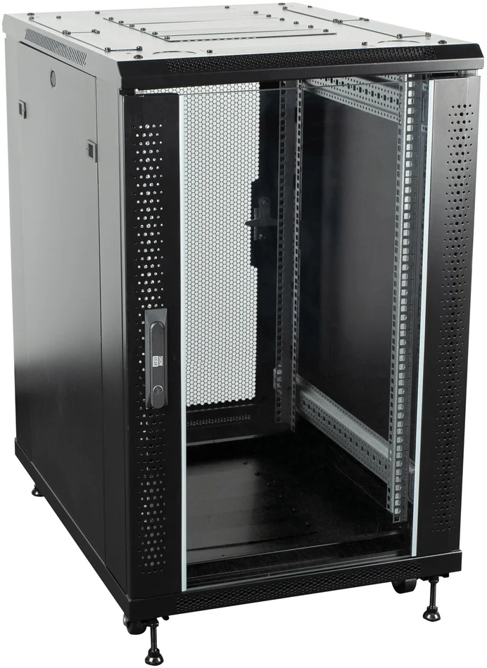 SHOWGEAR RCA-FSG-18 18U-Netzwerkschrank mit Glastür