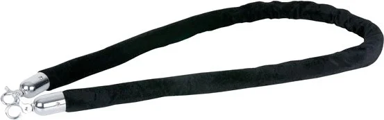 Showtec Samtseil Silber Haken – Schwarz