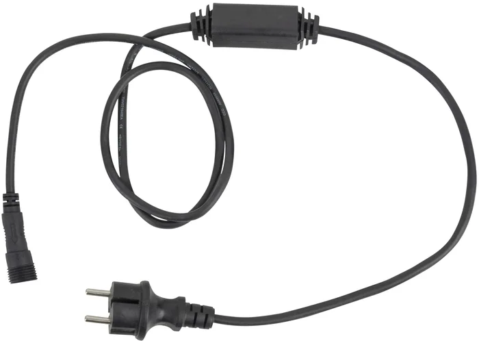 SHOWTEC Stromkabel für LED-Lichterkette / Eiszapfen Schwarz – Schukostecker