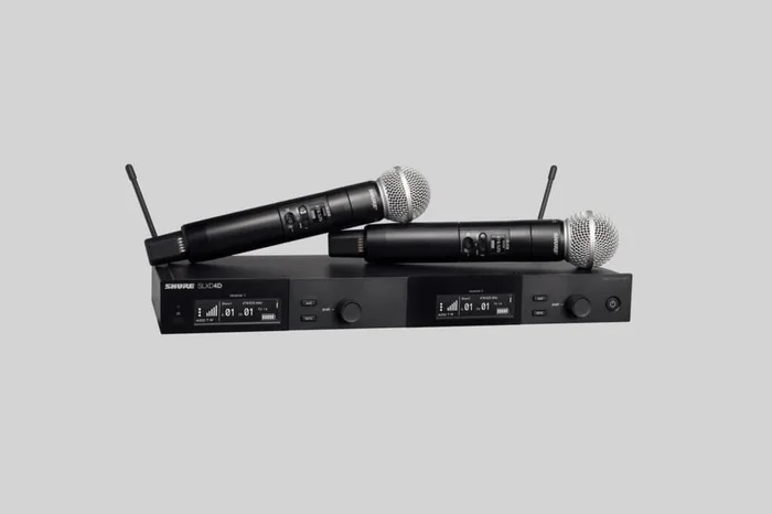 SHURE SLXD24DE / SM 58 H56, 2-Kanal-Drahtlossystem mit zwei SLXD2/SM58 Handsendern, 518-562 Mhz