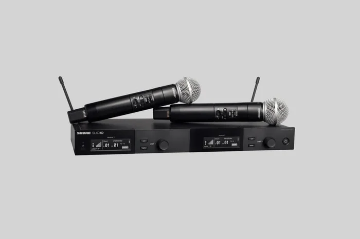 SHURE SLXD24DE / SM 58 L56, 2-Kanal-Drahtlossystem mit zwei SLXD2/SM58 Handsendern, 650-694 Mhz