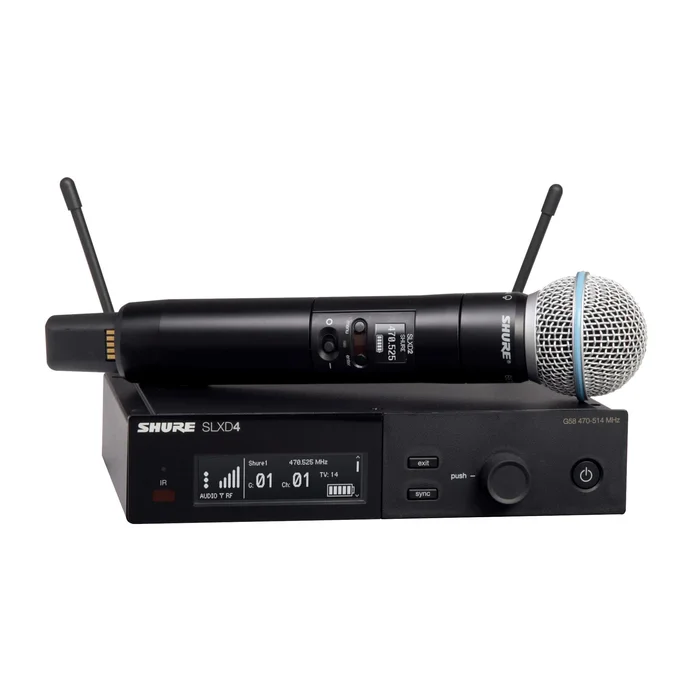 SHURE SLXD24E / Beta 58 S50 Drahtlossystem mit Beta®58A Handmikrofon, 823-832 & 863-865 MHz