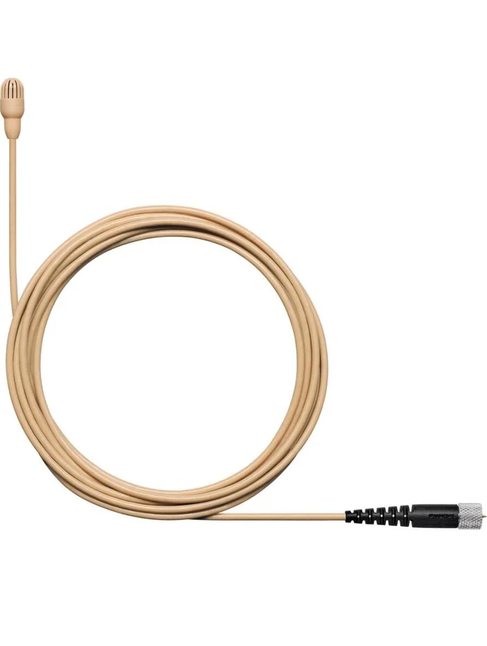 SHURE TL47 Lav, Kugelchar., MDOT-Stecker, beige, neutr. Klang, geringe Empf., 1,6 mm Kabel, + Zub.