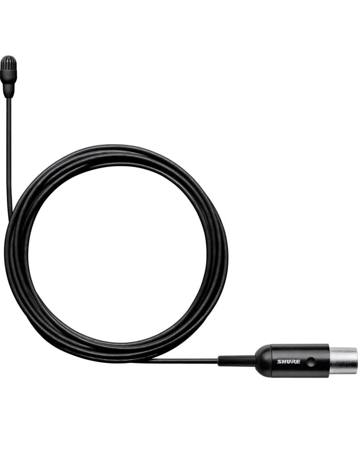 SHURE TL47 Lav, Kugelchar., MTQG-Stecker, schwarz, neutr. Klang, geringe Empf., 1,6 mm Kabel, + Zub.