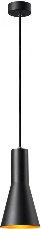 SLV PHELIA 130 E27, Indoor Pendelleuchte, schwarz/gold -B-Stock-