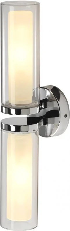 SLV WL 106 Wandleuchte, doppel Glas, chrom 2xE14
