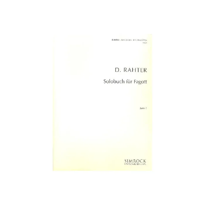 Solobuch Band 1 für Fagott und