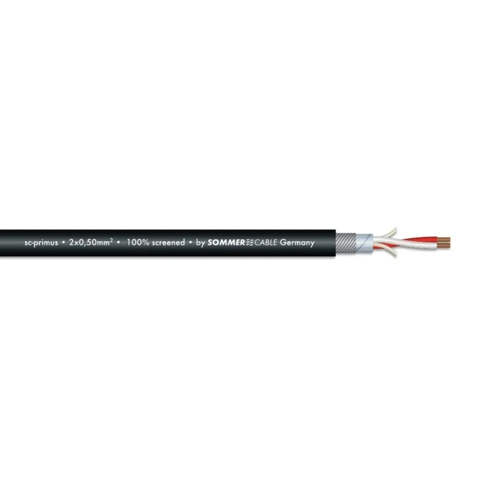 SOMMER CABLE Mikrofonkabel 2×0,50 100m sw SC-Primus FRNC