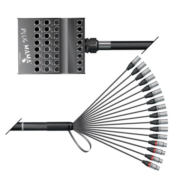SOMMER CABLE Stagebox Multicore 12/04 | PLUG MAMA | getrennte Masse/QUANTUM | NEUTRIK XLR | NEUTRIK XLR | 25,00m