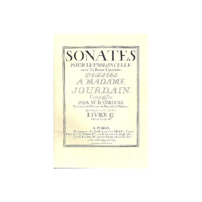 Sonates pour le violoncelle avec la basse continue vol.2