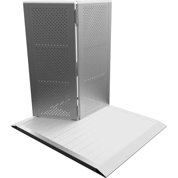 Tego Pro Crash Barrier – gerades Element mit Tür silber