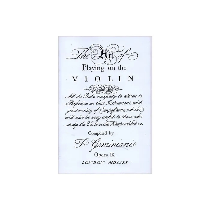 The Art of Playing on the Violin op.9