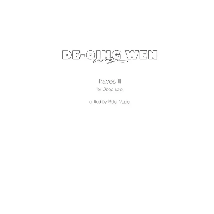 Traces III für Oboe solo