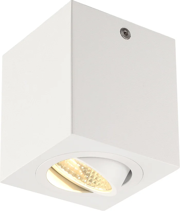 TRILEDO SQUARE CL Aufbau- downlight, mattweiss, LED, 6W, 38°, 3000K, inkl.
