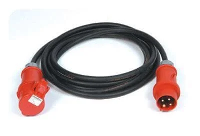 Ultralite Motorkabel CEE 16A, 4pol, 4×2.5mm², 15m, H07RN-F 4 G 2.5 / Stecker & Buchse: 16A 4pol rot, Beschriftungstülle