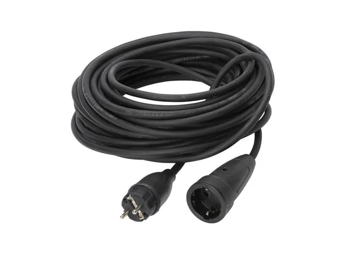 Ultralite Schutzkontaktkabel Profi, 3×1.5mm², 40m, konfekt., H07RN-F mit Mertens Gummistecker/-Kupplung, mit Beschriftungstülle