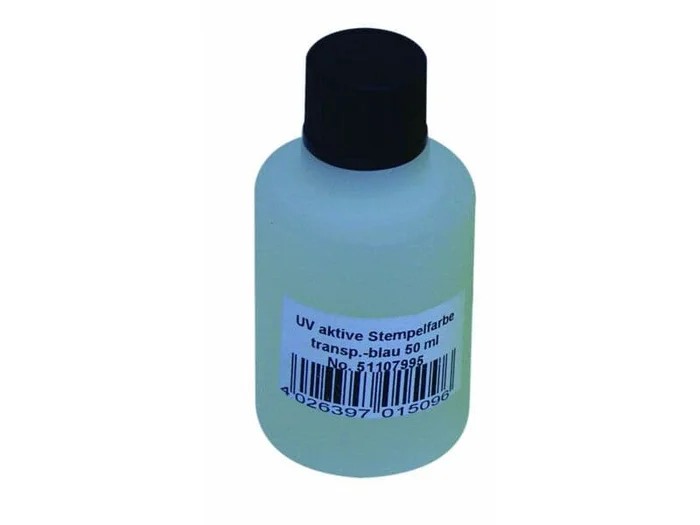 UV-aktive Stempelfarbe, transp.blau, 50ml