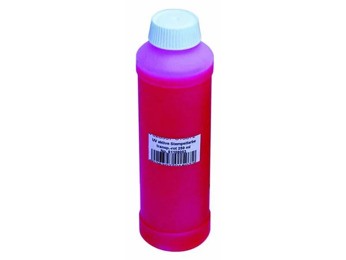 UV-aktive Stempelfarbe, transp.rot, 250ml