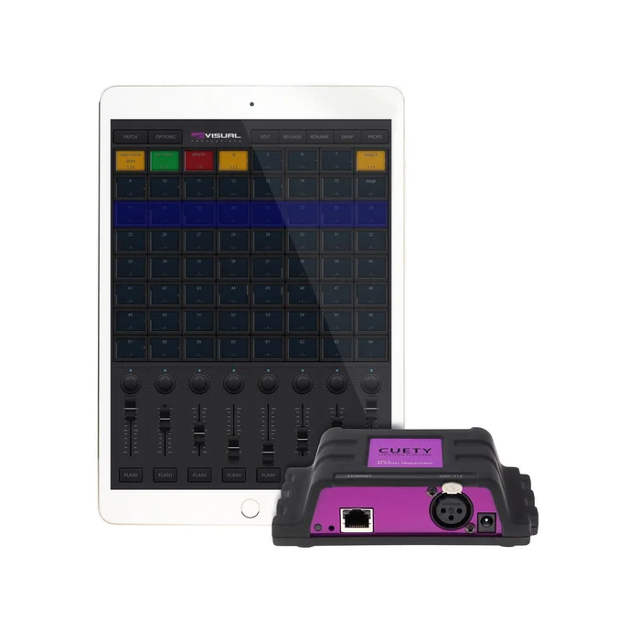VISUAL PRODUCTIONS Cuety LPU-2, iPad Lichtsteuerung, Cuety App, 512 Kanäle DMX, externe Trigger