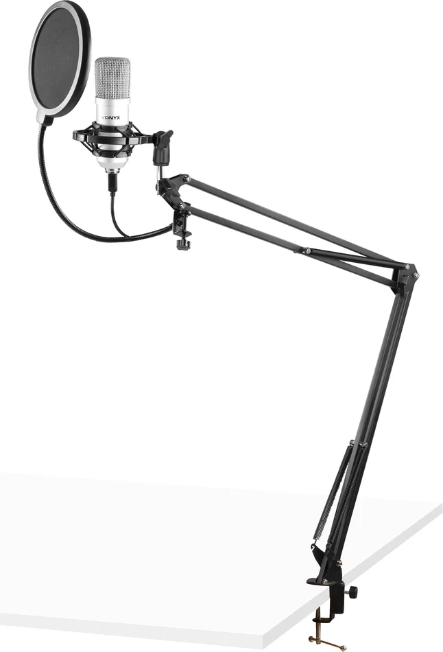 Vonyx CMS300S Studio-Mikrofon-Set USB Titanium