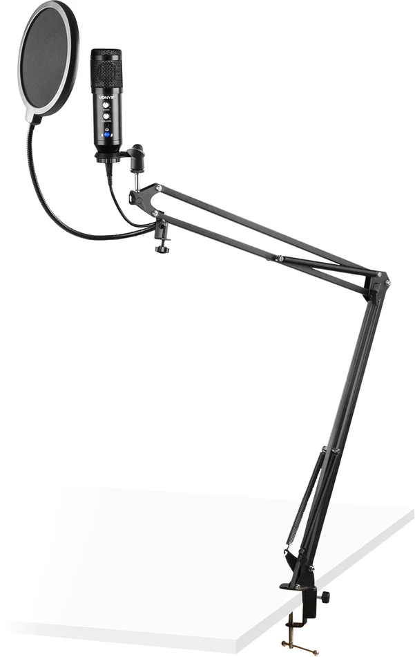 Vonyx CMS320B Studio-Mikrofon-Set USB Schwarz mit Echo