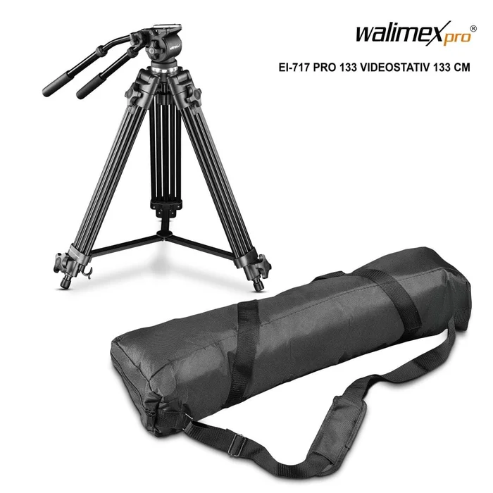 walimex pro EI-717 Video-Pro-Stativ, 133cm
