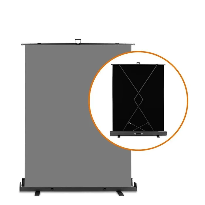 Walimex pro Roll-up Panel Hintergrund grau 155×200
