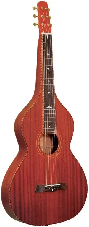 Weissenborn Gitarre mit massiver Mahagoni-Decke und Hartschalenkoffer