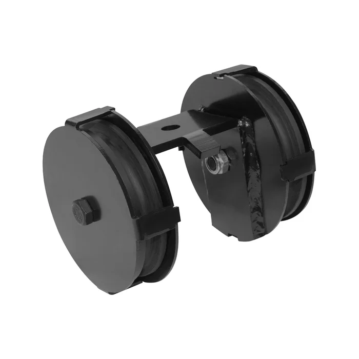 WENTEX Eurotrack – Double Wheel Pulley 85 mm – schwarz
