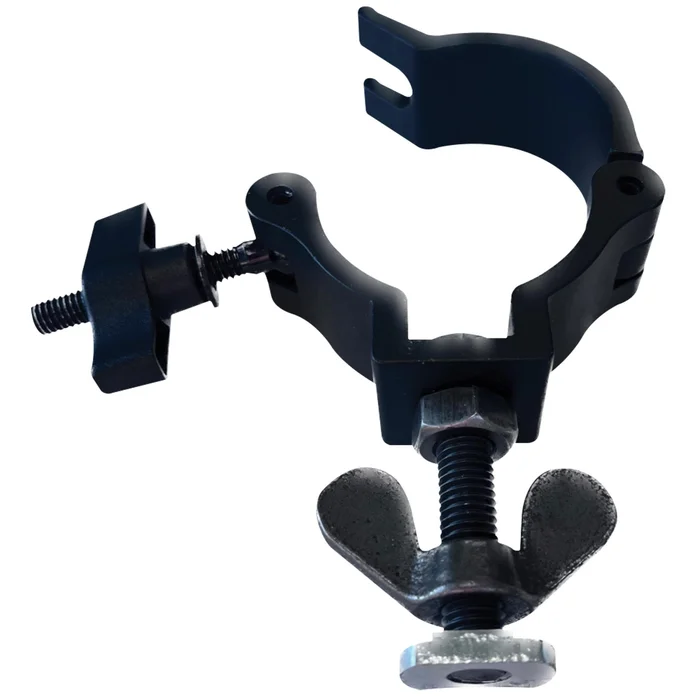 Wentex Eurotrack Halfcoupler mit schwarzer Schraube M10x3 5 und Gleitmutter – Aluminium – Schwarz