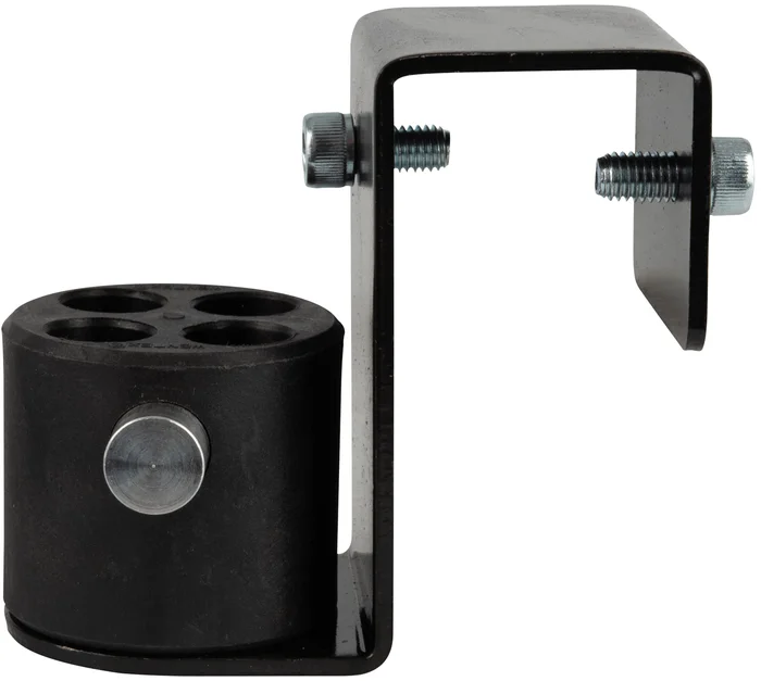 WENTEX Flex-Adapter mit 4-Wege-Anschluss, schwarz – pulverbeschichtet