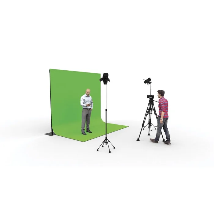 WENTEX P&D Chromakey Curtain Molton 300 g/m², Green screen – 290 x 300 cm (B x H)