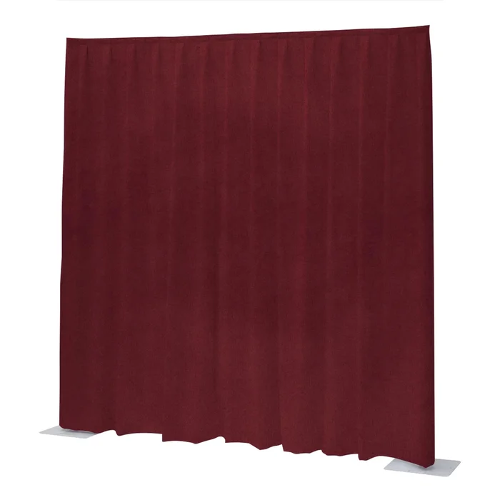 Wentex P&D Vorhang Napoli Velvet – Rot – 11′ x 12′ (B x H) – plissiert