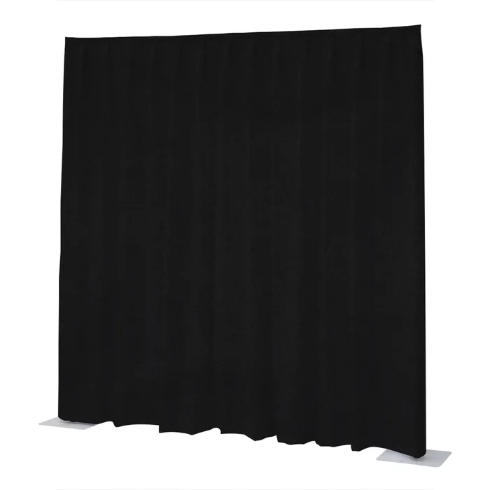 Wentex P&D Vorhang Napoli Velvet – Schwarz – 11′ (B) x 12′ (H) cm – plissiert