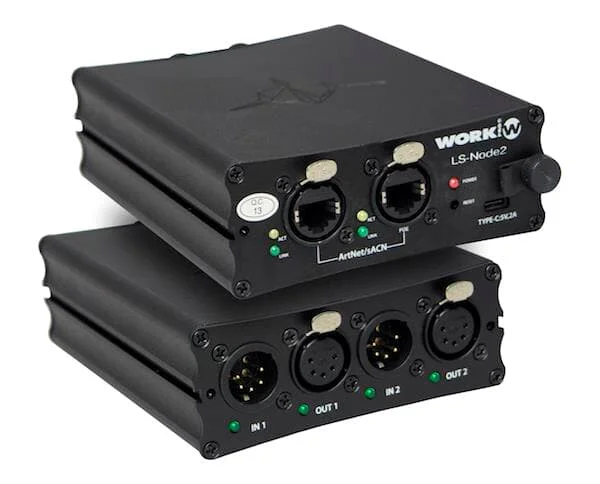 WORK LightShark LS-Node2 – ArtNet, sACN, DMX512-A (RDM) Konverter