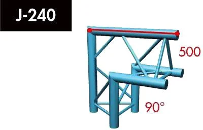 X3K-22 J-240 2-Wege Winkel 90° Spitze oben