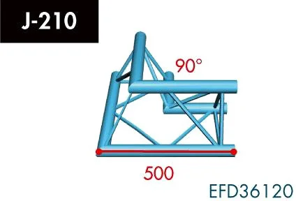 X3K-30/H (Heavy Duty) J-210 2-Weg Ecke, Winkel 90°