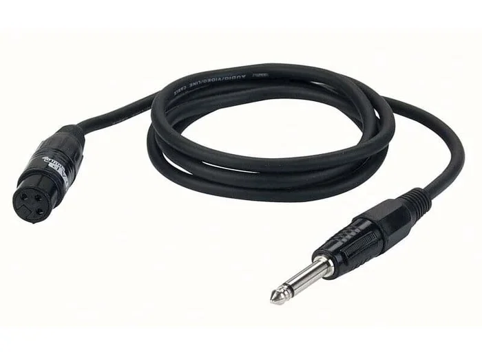 XLR Female auf Klinke Mono schwarz 6m