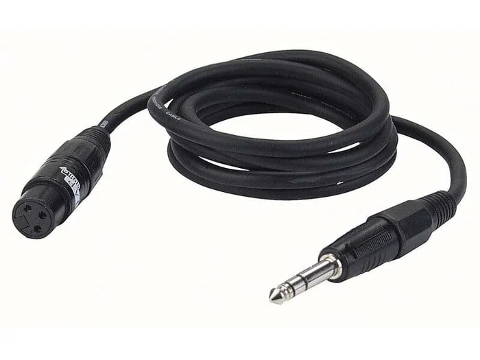 XLR Female auf Klinke Stereo schwarz 150cm