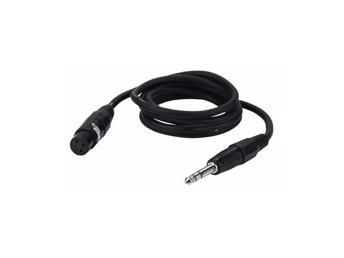 XLR Female auf Klinke Stereo schwarz 3m