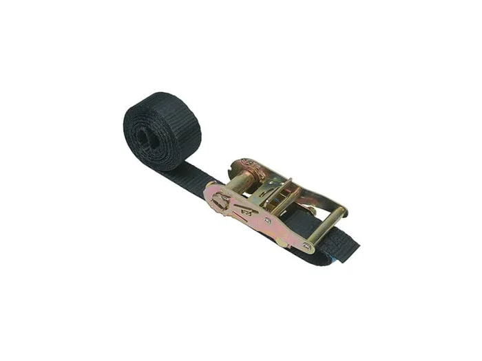 Zurrgurt mit Ratsche, 1-teilig, 25mm, Länge: 3.0m 800kg, SCHWARZ, DIN12195-2